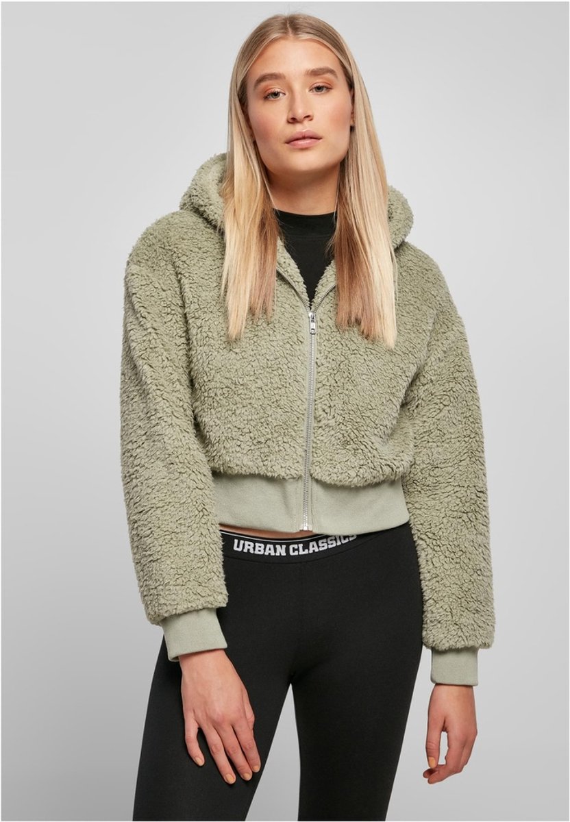 Urban Classics Short Oversized Sherpa Jacket XL Mintgroen
