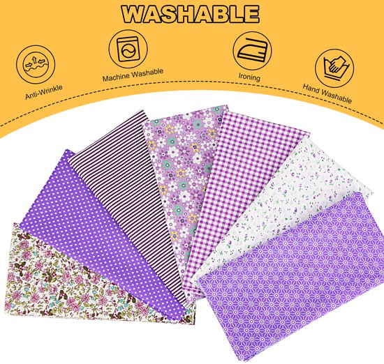 Creativeally Lot de 100 Tissus carrés en Tissus 10 x 10 DIY