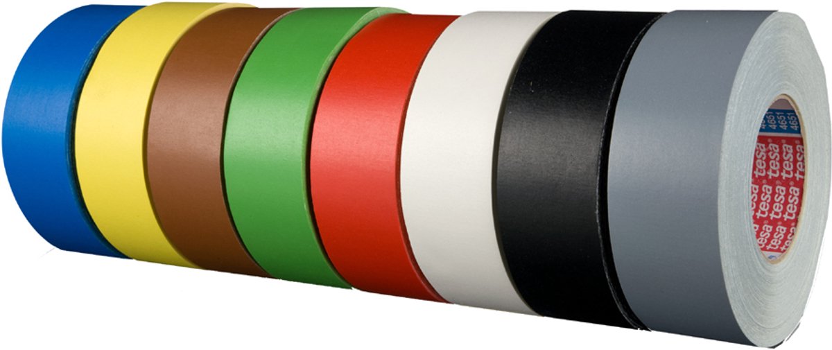tesa Gewebeband 4651 Premium, 19 mm x 50 m, blau Kunststoffbeschichtung aus 148 mesh Zellwollgewebeträger und (04651-00514-00)