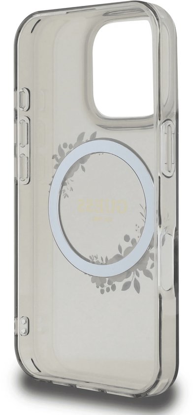 Guess GUHMP16LHFWFCK iPhone 16 Pro 6,3" noir/noir coque rigide IML Flowers Wreath MagSafe