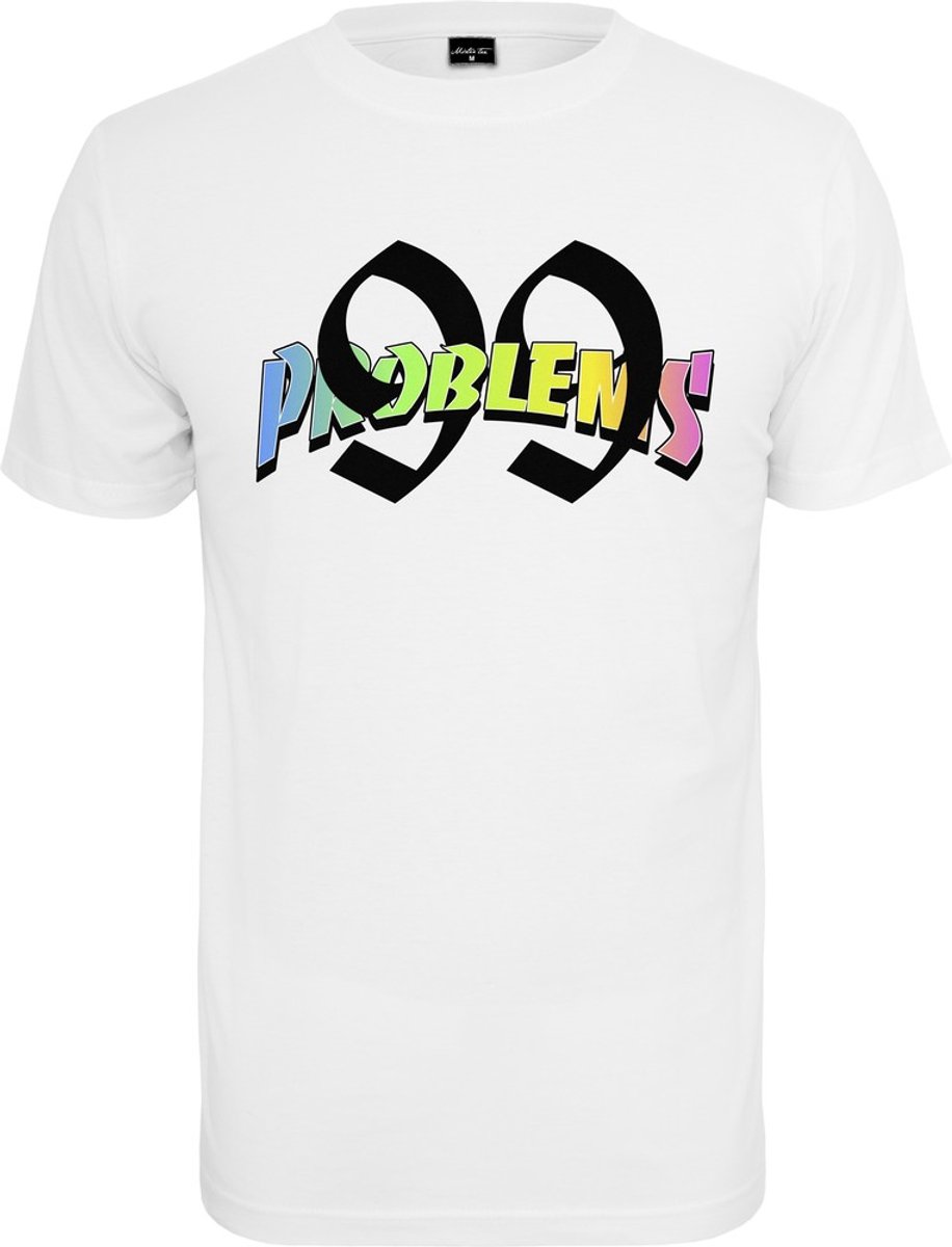 Mister Tee 99 Problems Rainbow Heren T-shirt XL Wit