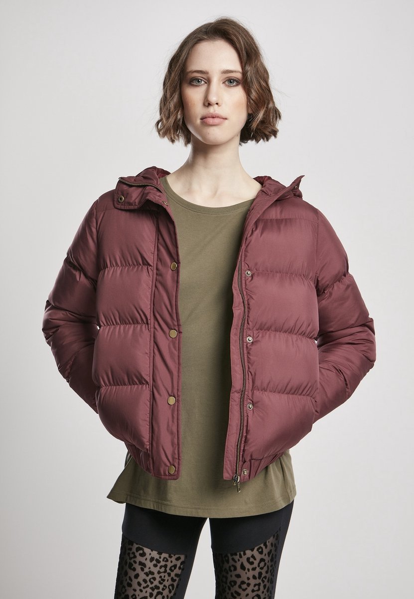 Urban Classics Hooded Puffer winterjas S Rood