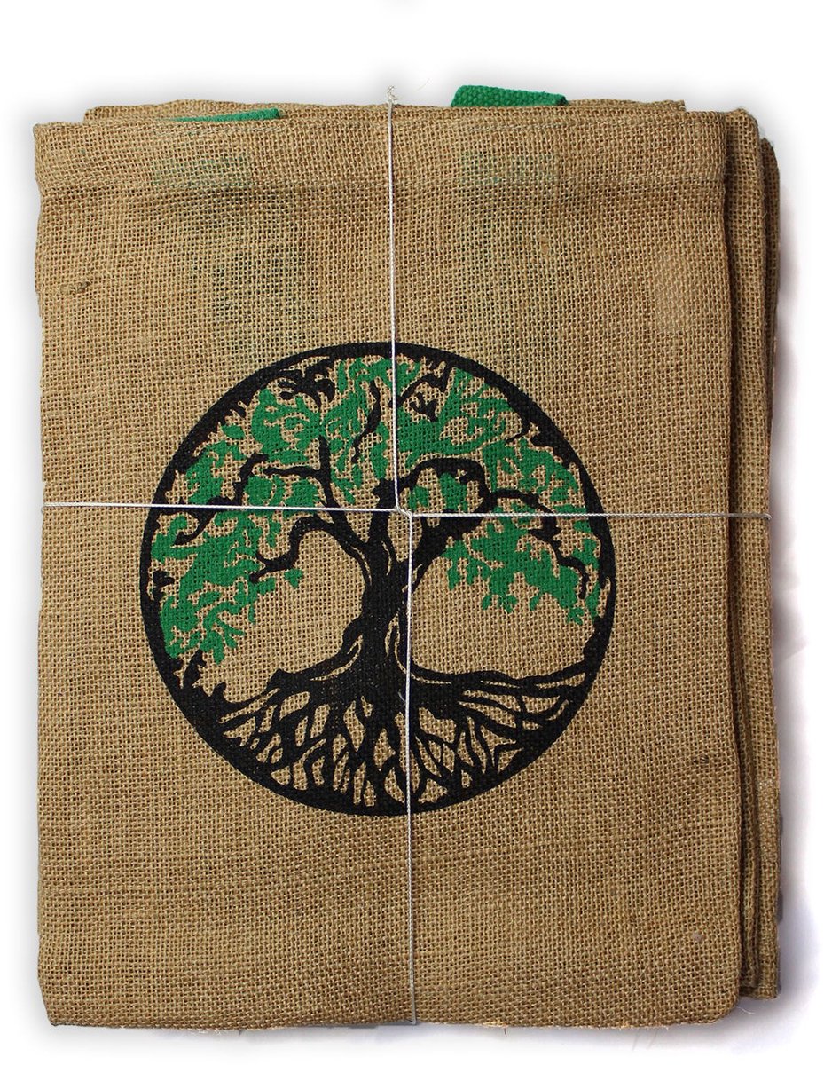 Jute Tote Bag - Mystic designs - Levensboom - 5 stuks