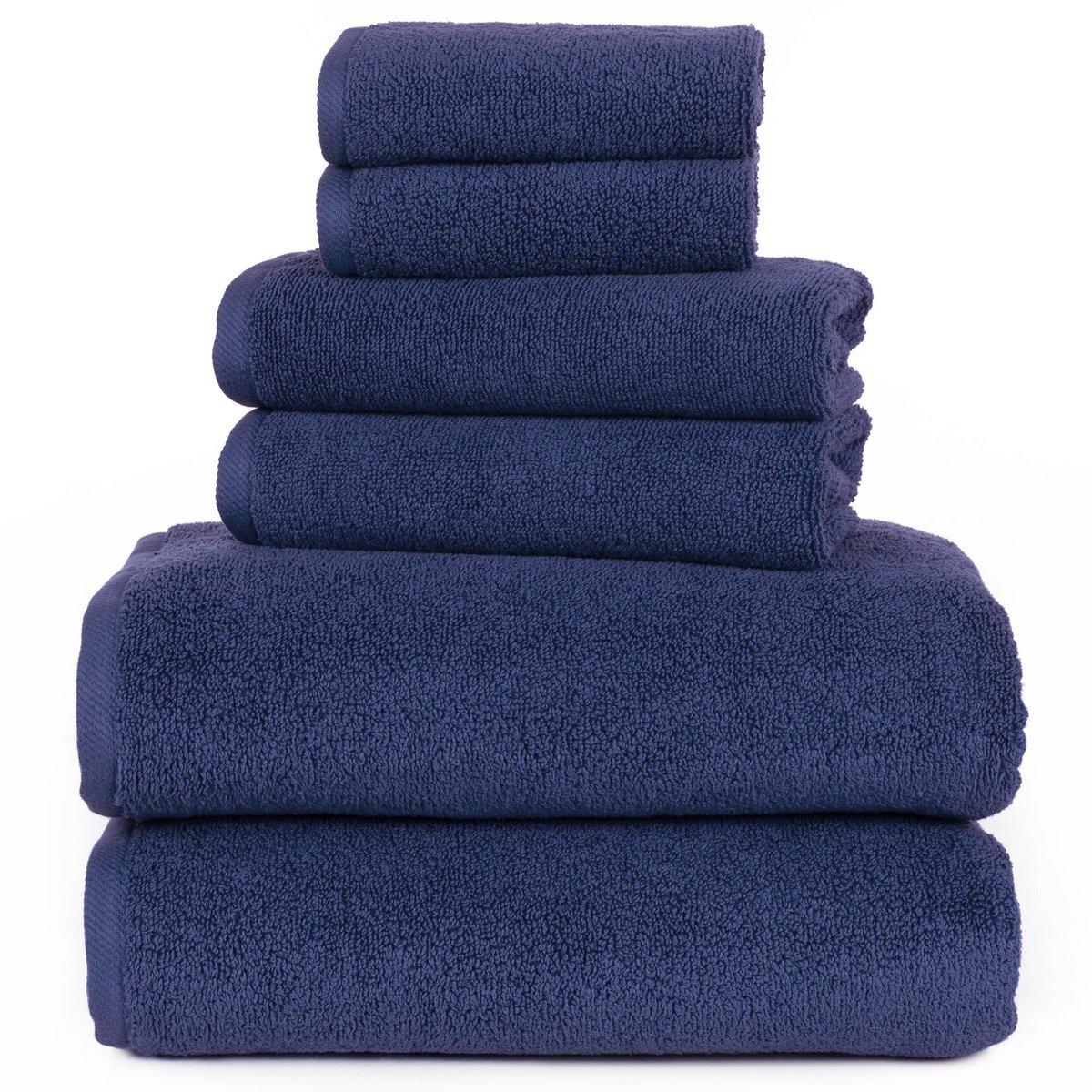 Azomor® Zachte en absorberende katoenen handdoekenset in marineblauw voor dagelijks comfort