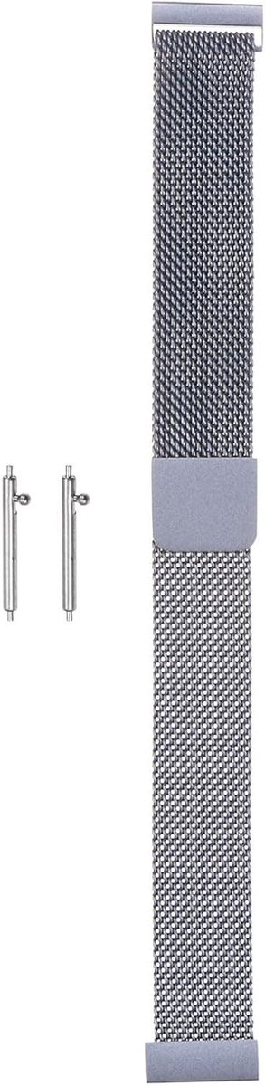 Allecto Plus - Roestvrij stalen mesh horlogebandje 14 mm - snelwissel verstelbare armband - magnetische sluiting - spacegrijs - stijlvol design - geschikt voor mannen en vrouwen