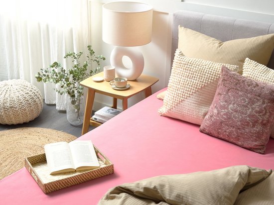 JANBU - Laken - Rouge corail - 90 x 200 cm - Katoen