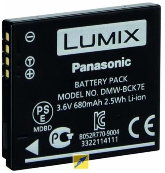 Batterij DMW-BCK7E voor Panasonic camera’s – Vervangende accu, hoog vermogen, compatibel