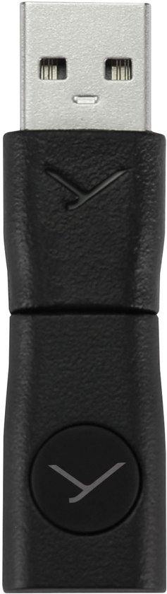 Beyerdynamic USB-C dongle met een discrete logo-aanduiding.