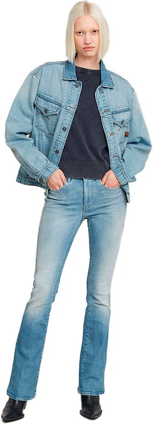 G-STAR 3301 Flare Jeans Jeans dames, blauw (Worn in Black Vortex D21290-a634-g730), 33W / 32L