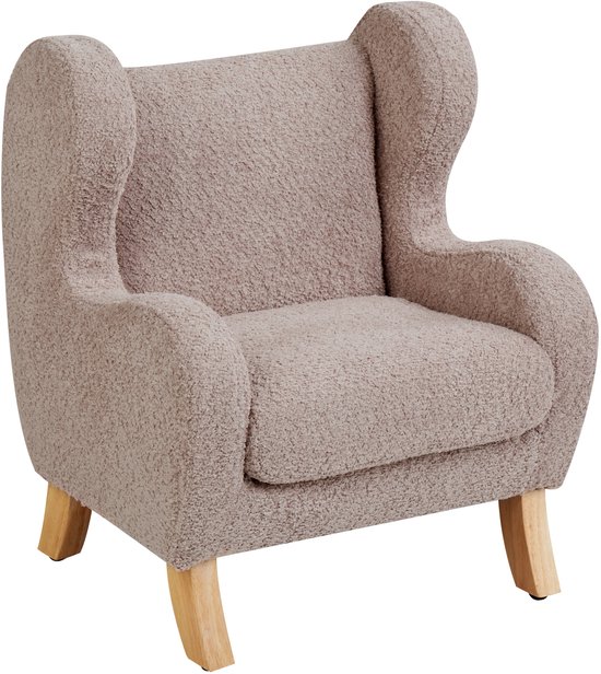 BELIANI FARUM - Kinderfauteuil - Taupe - Bouclé van Merkloos — afbeelding 4