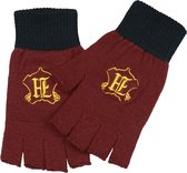 Gants sans doigts avec logo Harry Potter Poudlard - Rouge-Noir Polyester -