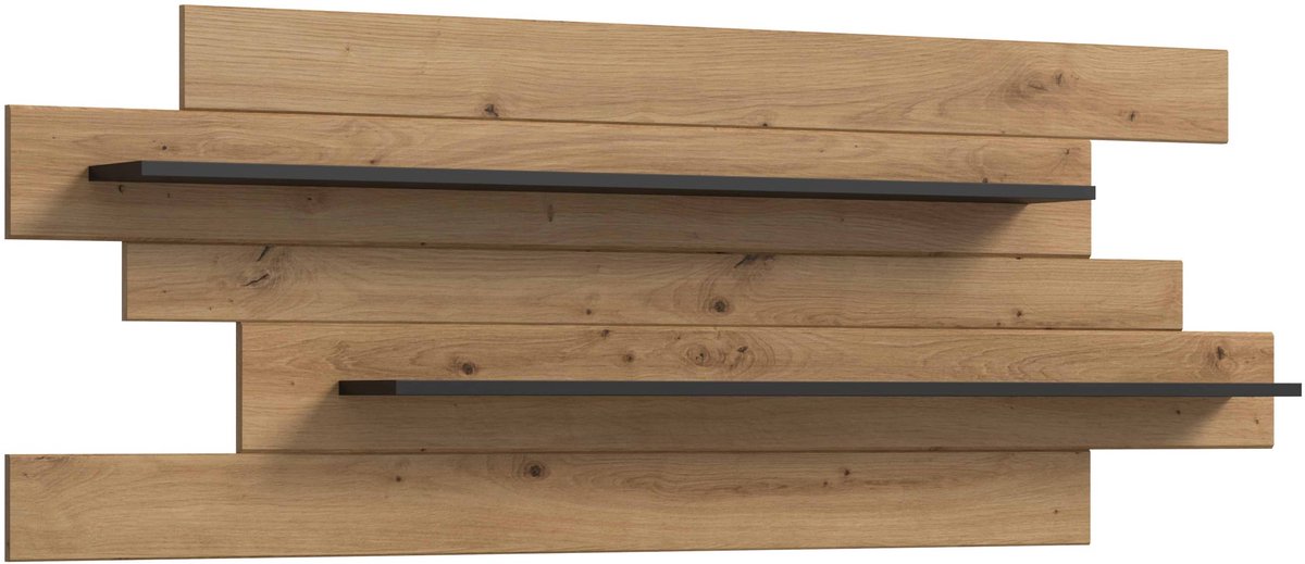 Furnilux Canu wandplank Artisan NB basaltgrijs NB - 19x184x67cm Bruin