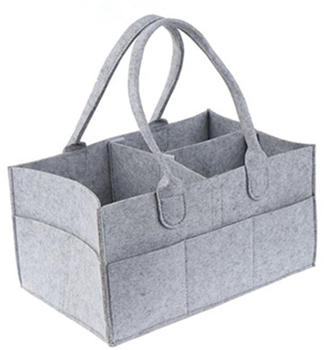 Babyluiertas - Multifunctionele opbergtas voor accessoires -36*25*18cm-Lichtgrijs