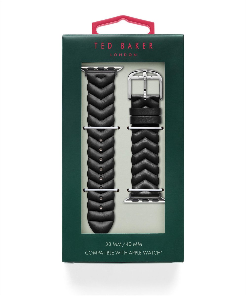 Ted Baker Ted Baker Apple® (38Mm-40Mm) Watch-Bandje Zwart Armband: 100% Leer Not applicable BKS38F110B0, BKS38F203B0