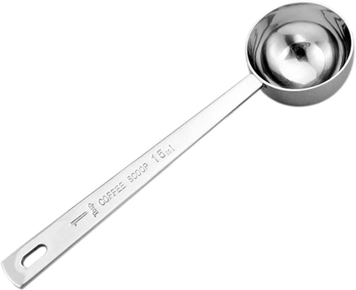 Ibenzoa® Roestvrijstalen koffielepel met lange steel en nauwkeurige maatvoering