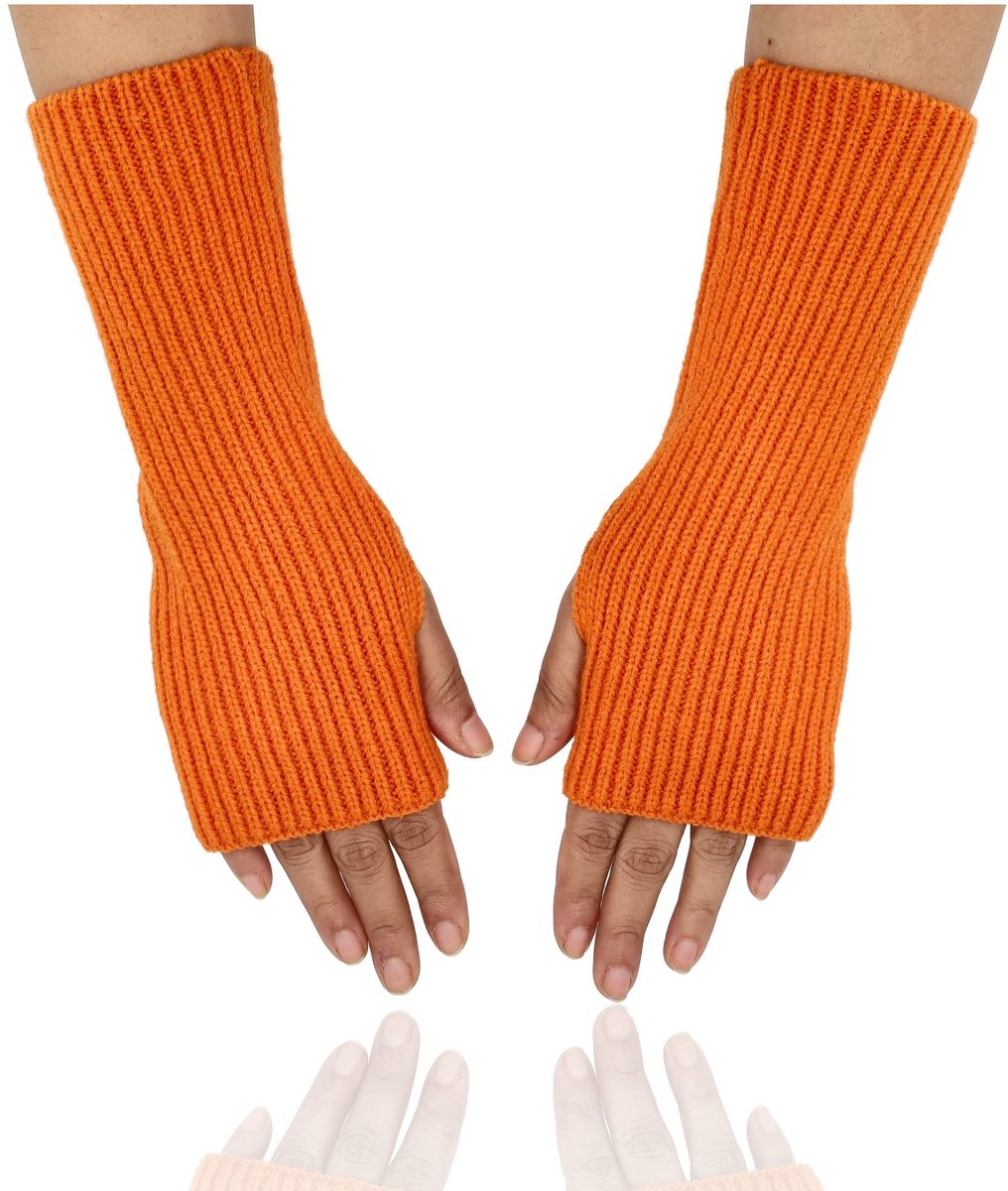 Handschoenen Vingerloos Dames – Warme Gebreide Winter Handschoenen Zonder Vingers – Unisex - Polswarmers voor Mannen en Vrouwen