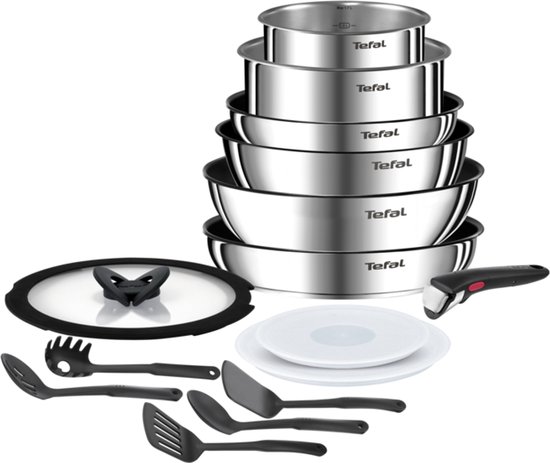 Batterie de cuisine Tefal L897SF Ingenio Emotion 15 pièces - induction