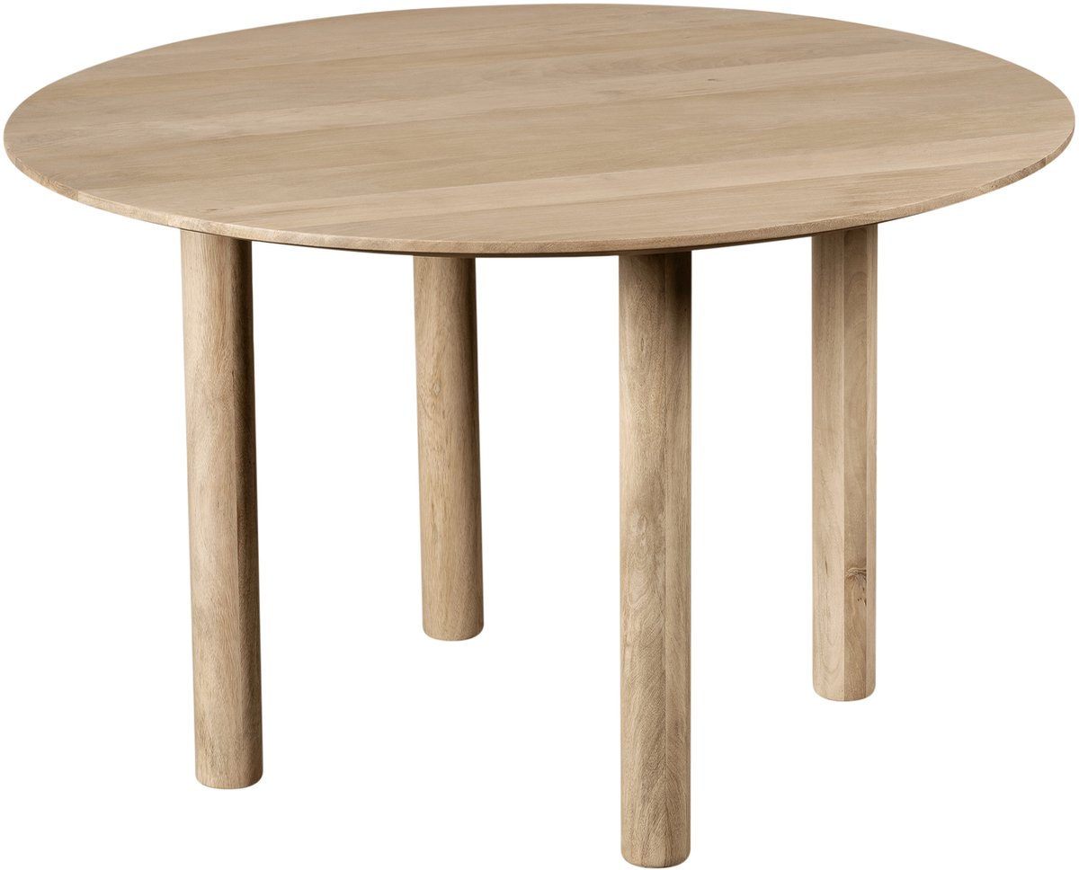 Lewis & Loft Eettafel Lian - Rond ⌀120 cm - FSC®-gecertificeerd mangohout - Naturel