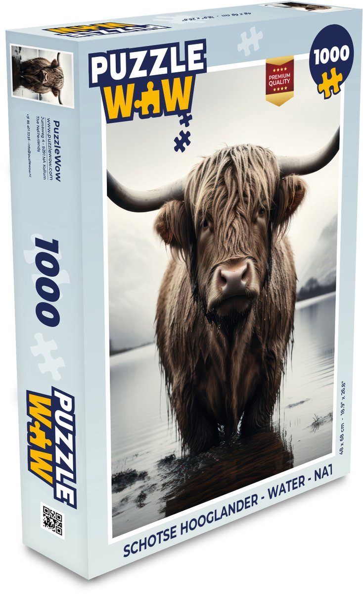 Schotse hooglander - Water - Nat