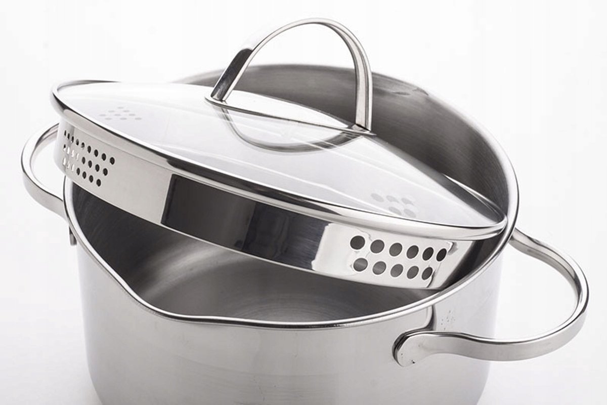 SSW Comfort Soeppan met Zeefdeksel - 9,2L, 28cm, Inductie