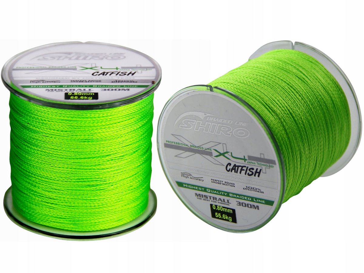 Mistrall Shiro Catfish X4 Vlechtlijn 0.80mm / 300m Groen