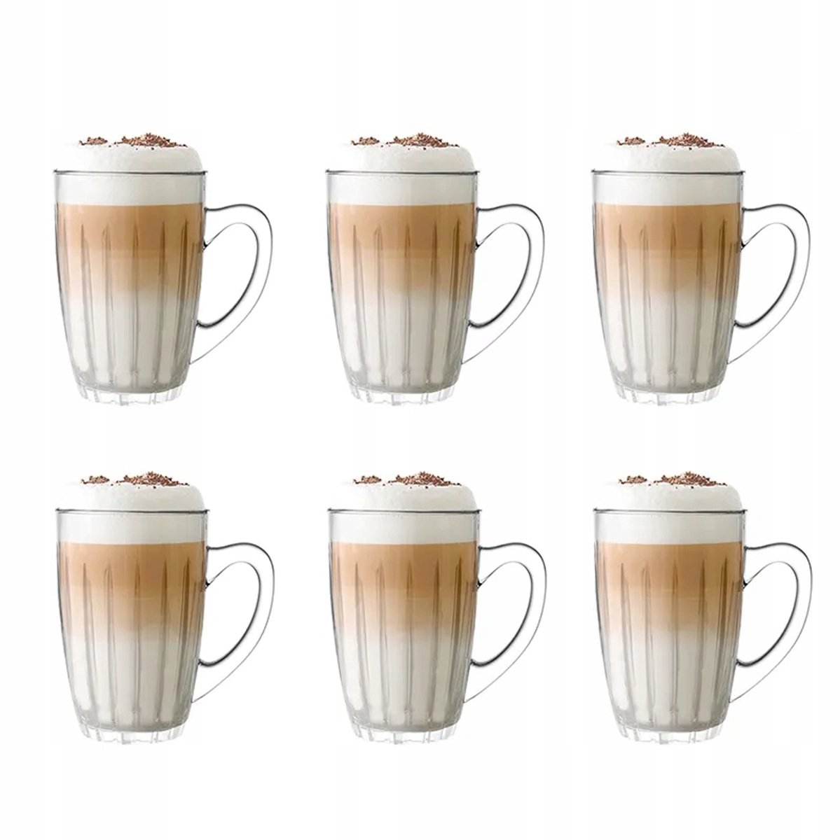 Set van 6 Latte Macchiato Glazen Venus 350 ml - Stijlvol en Duurzaam