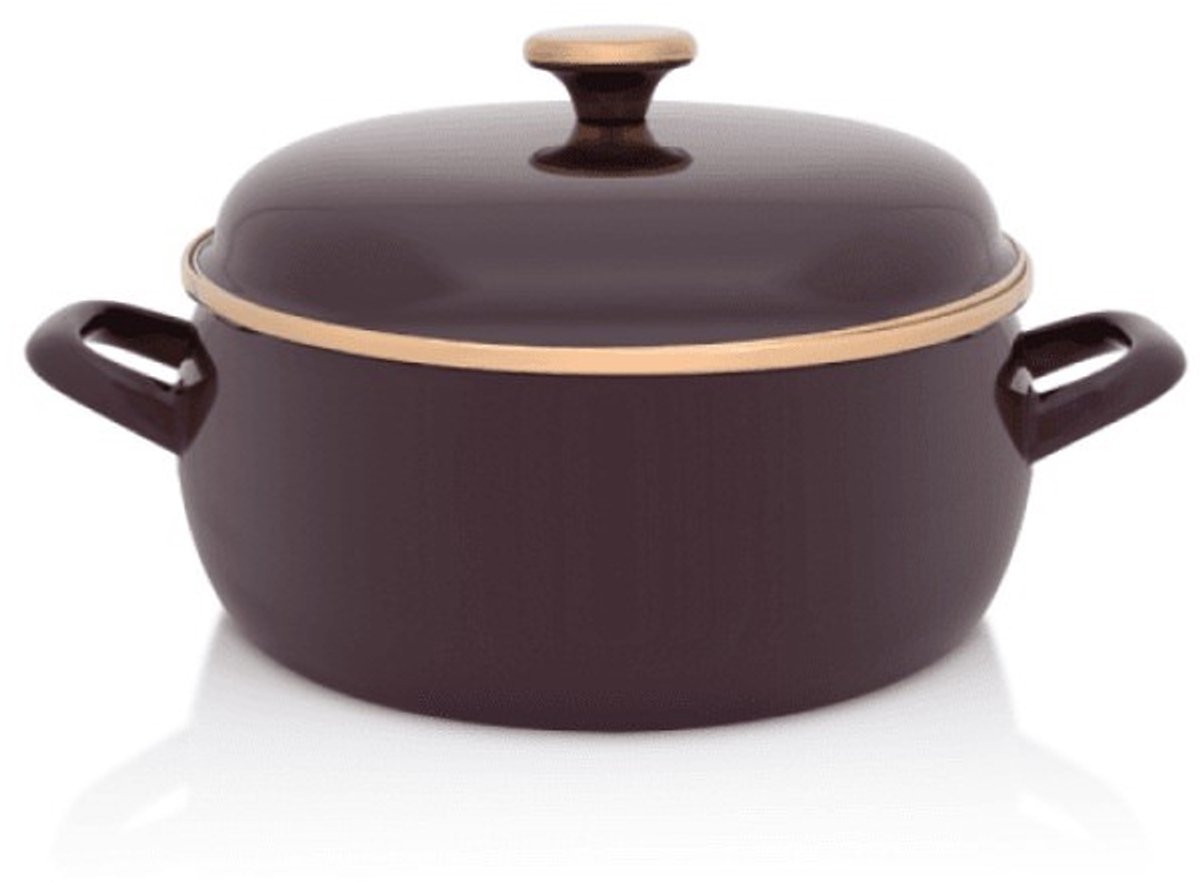 Emalieren Lage Pan Bordeaux 20 cm 2.9L - Stijlvol en Praktisch