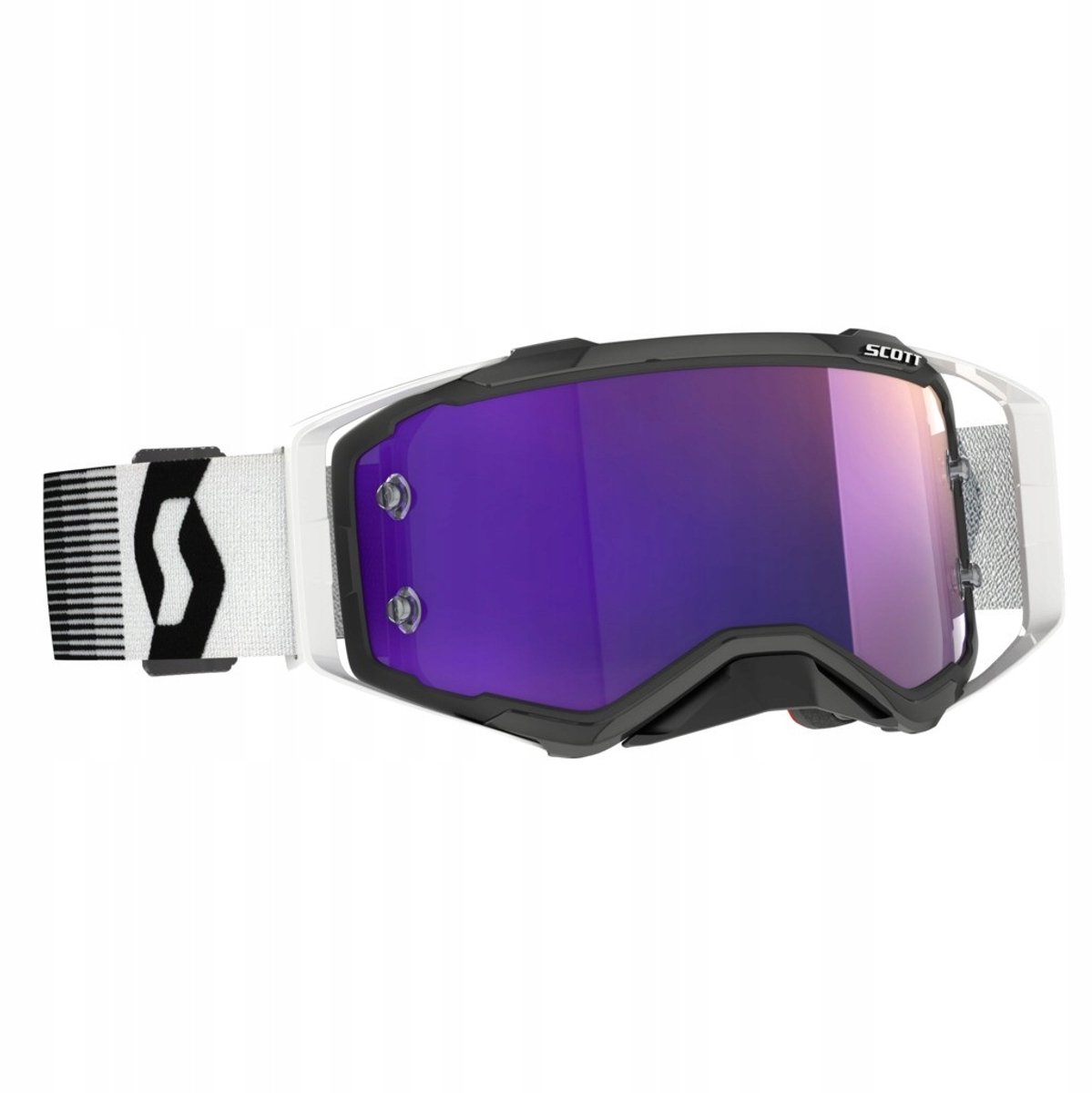 Merkloze Enduro Cross Motorbril - Zwart/Wit