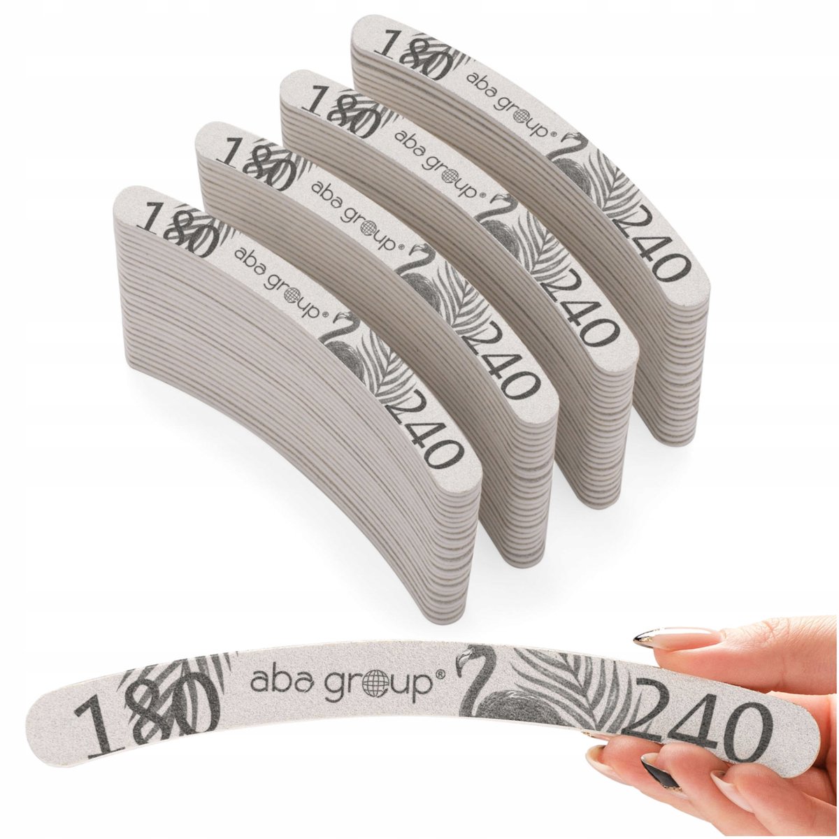 Aba Group Nagelvijl Banaan 180/240 Slim - Set van 100