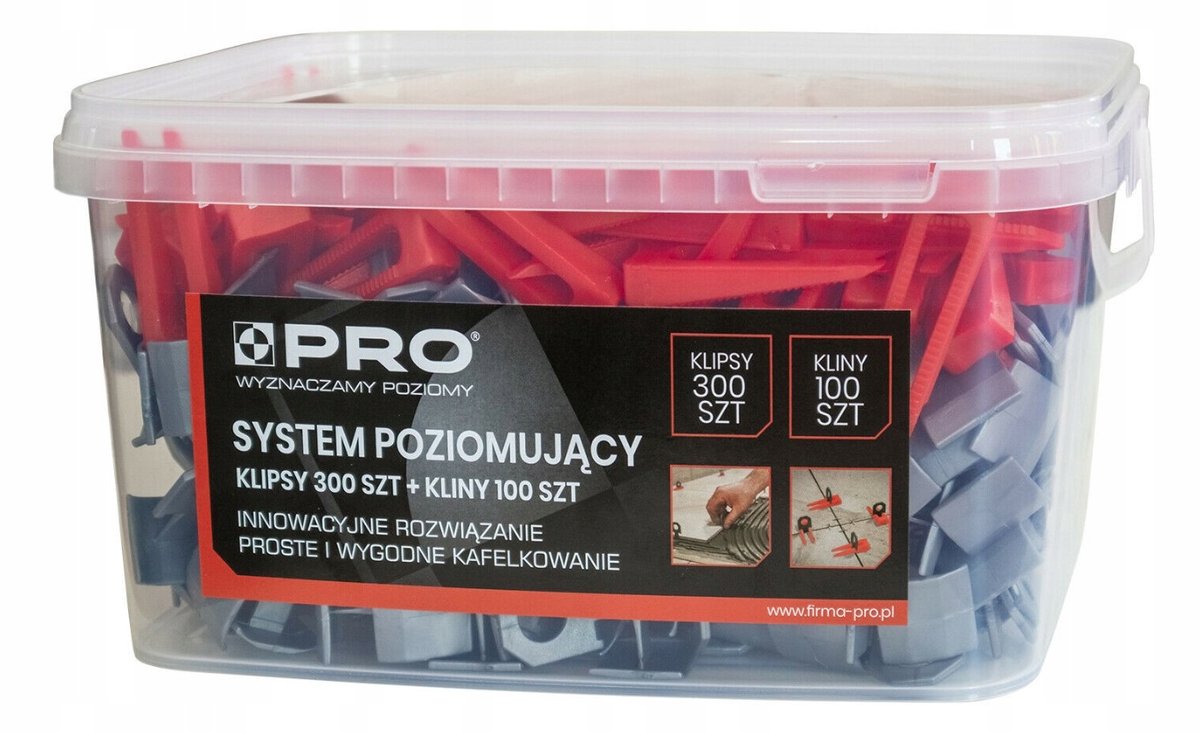 PRO Tegelnivelleersysteem: 400 Clips & Wiggen voor 1,5mm voeg