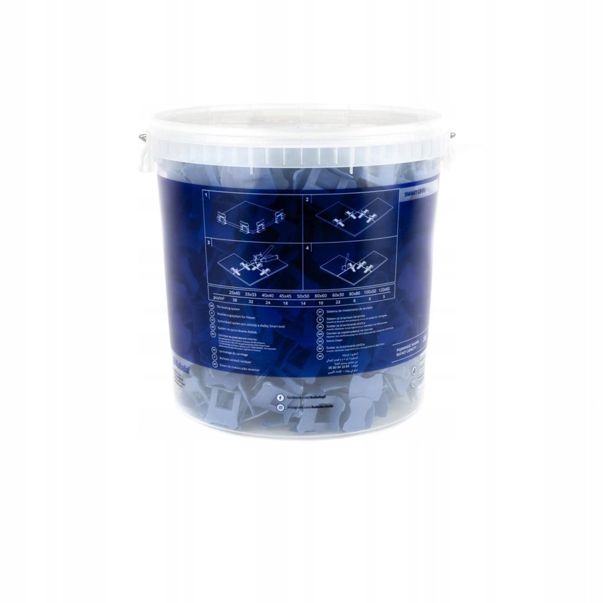 Kubala Smart Level Clips 3mm - 800 stuks in emmer