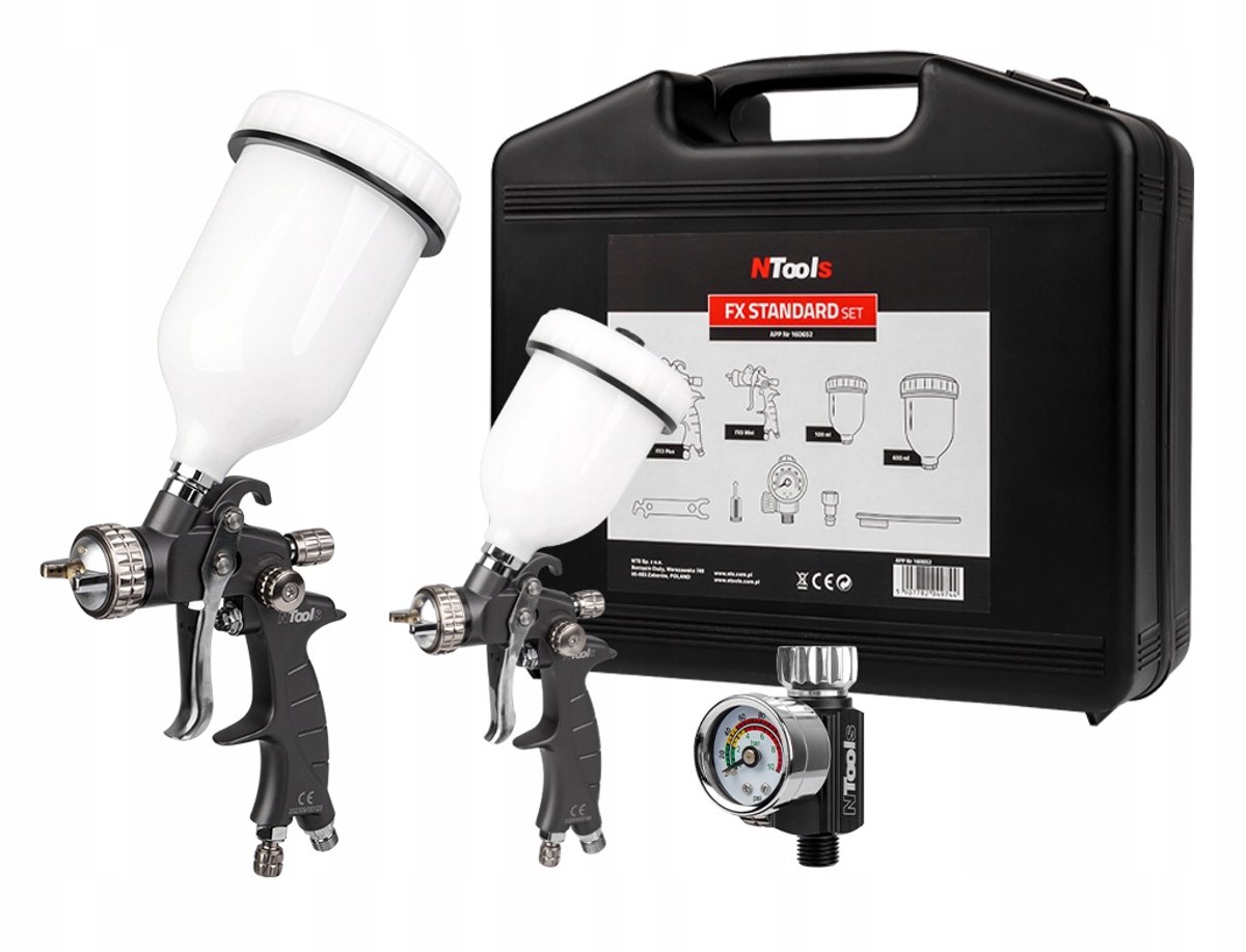 NTools FX3 PLUS & Mini Verfspuitset met Manometer