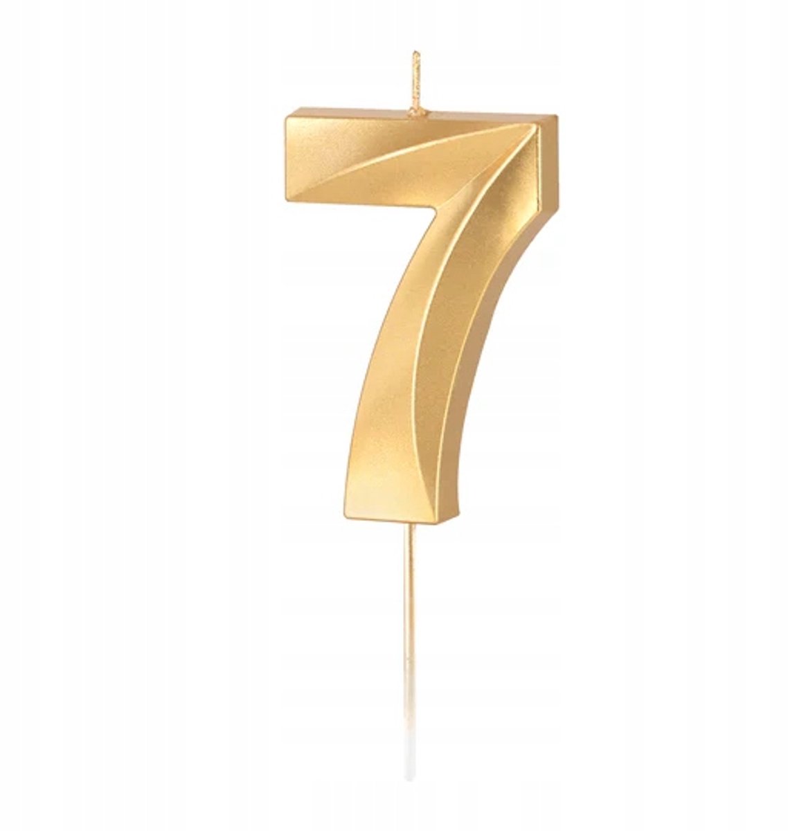 Gouden Kaars Cijfer 7 voor Verjaardagen - Feestelijke Decoratie