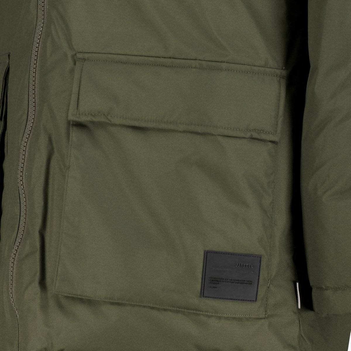 JJ REBEL heren parka winterjas groen — afbeelding 2