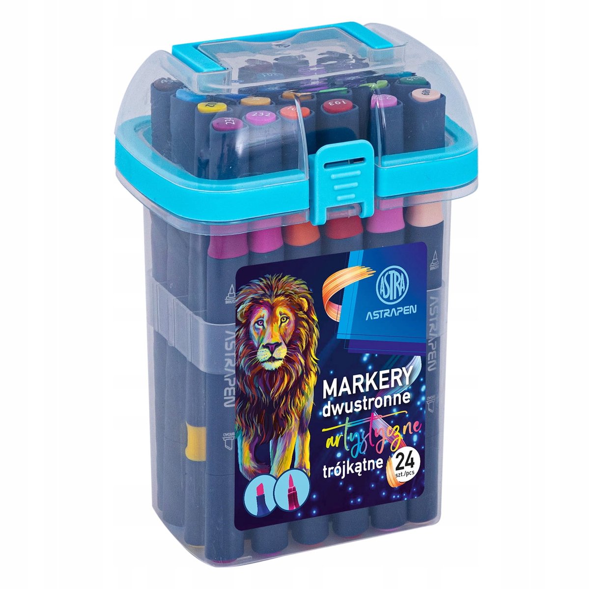 Astrapen Markers 24 Kleuren - Dubbelzijdig Penseel & Stift