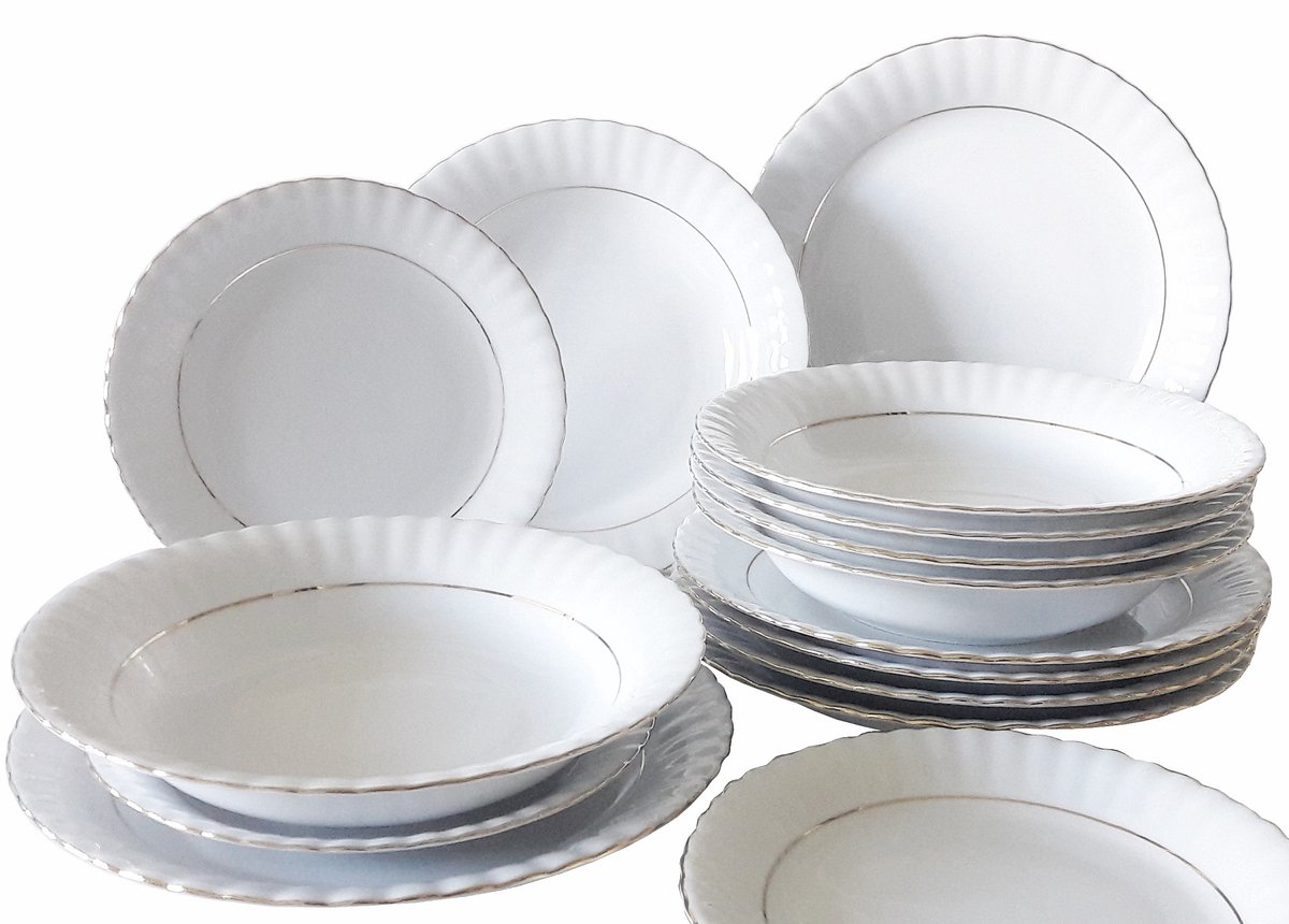 Chodzież Iwona B014 Servies 18-delig Goud Rand 6 Personen