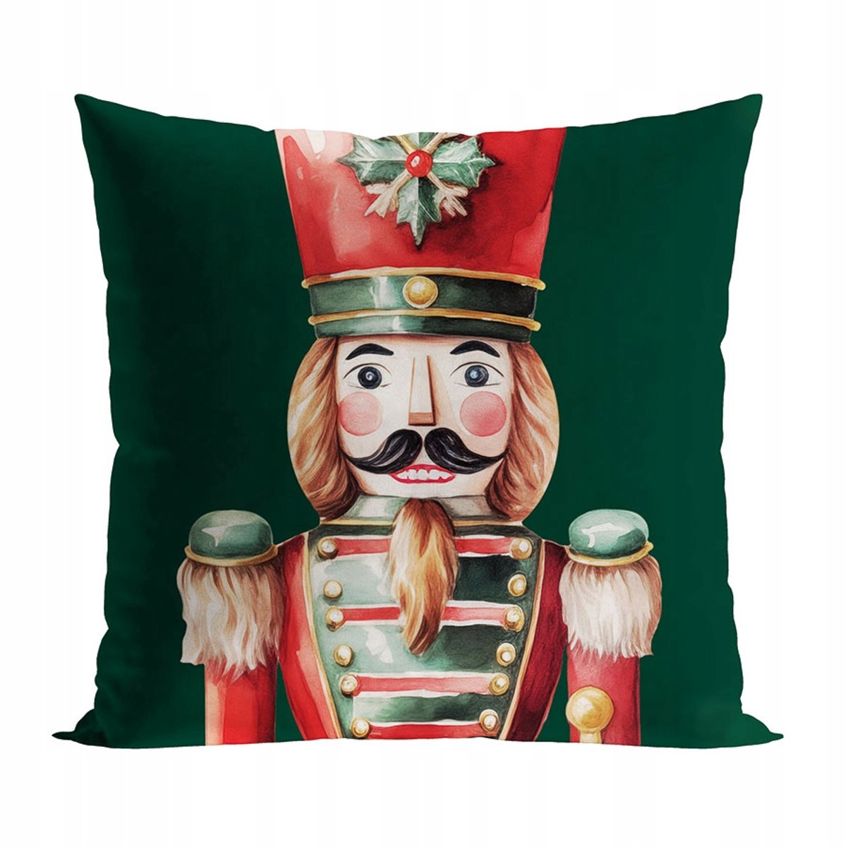 Kerst Kussenhoes 45x45cm Groen Notitie Kraker Fluweel