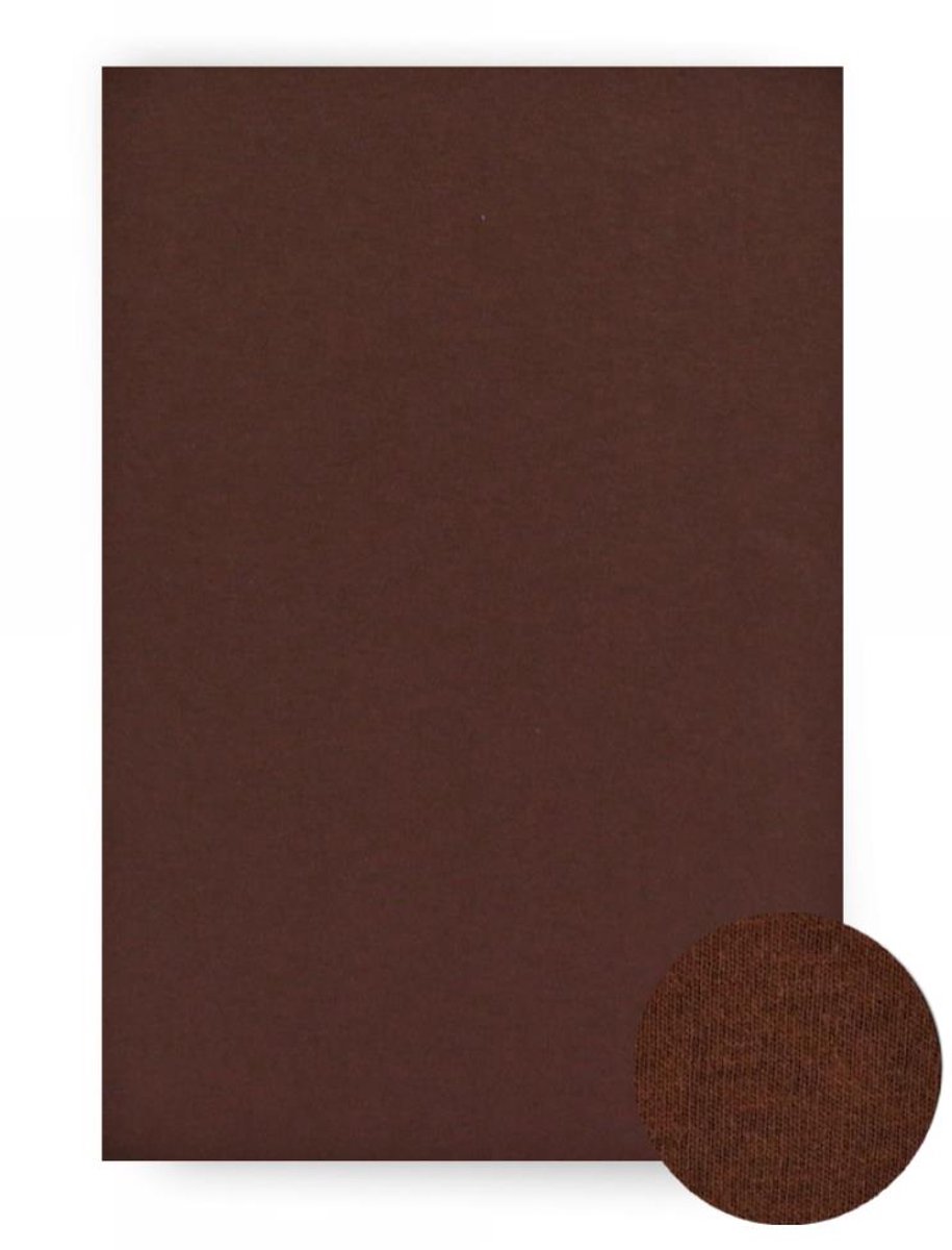 Jersey Hoeslaken met Elastiek 180x200cm - Bruin - Nederlands Product