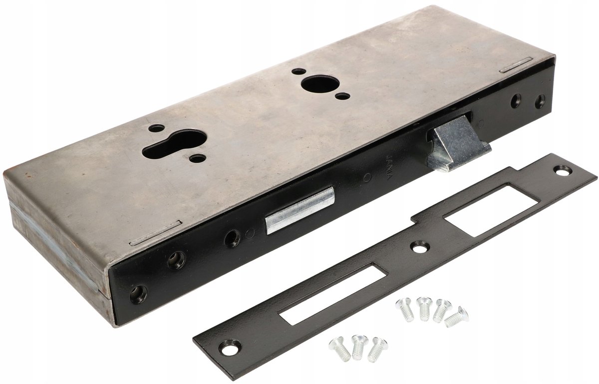 Kotarbau Inbouwslot Rechts 90x63mm met Sluitplaat - Staal