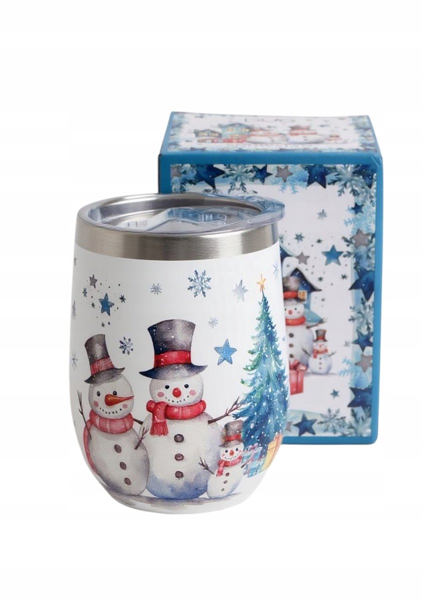 Duo Gift Kerst Thermosbeker SNOWMAN 330ml - Feestelijk & Warm