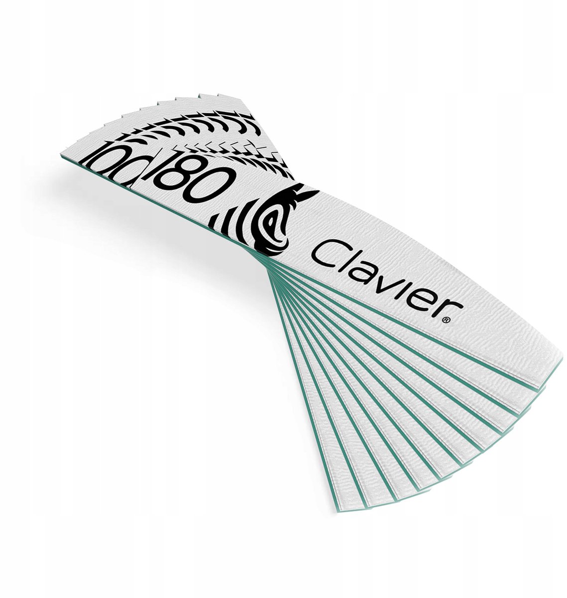 Clavier Zebra Nagelvijlen 100/180 - Professionele Manicure & Pedicure (10 stuks)