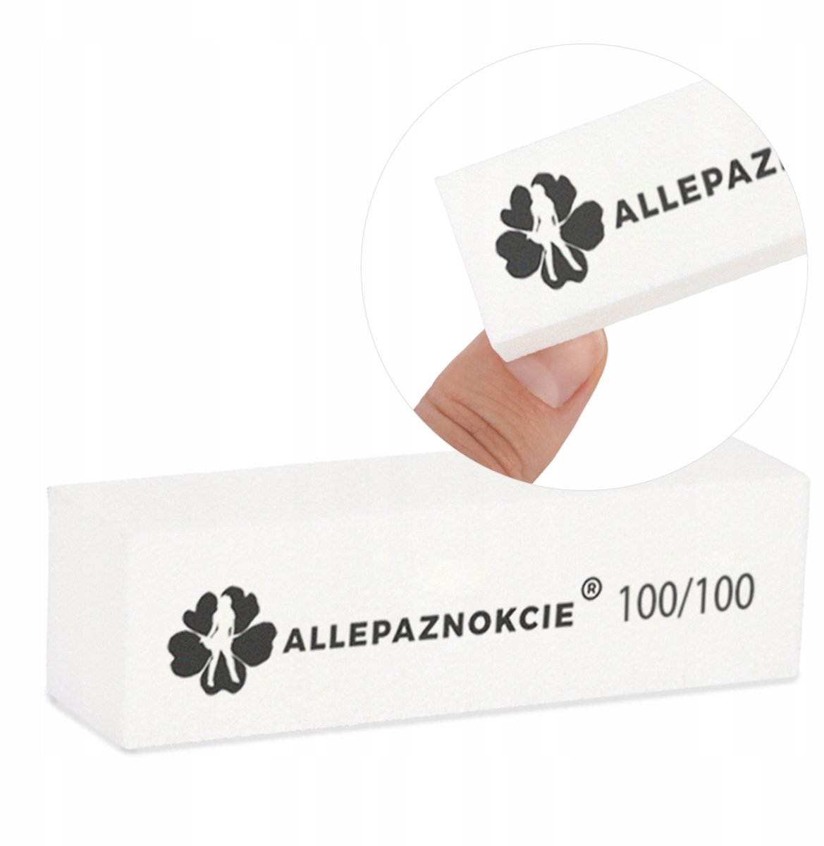 Witte Nagel Buffer Blok 100/100 - Professioneel Polijstblok