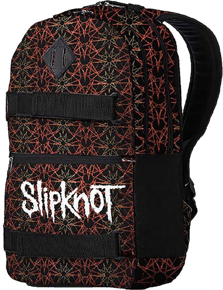 Rocksax Slipknot - Pentagram Skate Bag Rugtas - Zwart/Multicolours