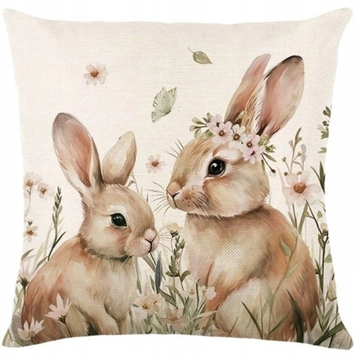 ECARLA Paaskussenhoes 45x45cm Lente Konijntjes Decoratie POD216