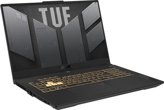ASUS TUF Gaming F17 FX707VJ-RB53-CA Intel Core 5 210H Laptop 43,9 cm (17.3") Full HD 16 GB DDR4-SDRAM 512 GB SSD NVIDIA GeForce RTX 3050 Wi-Fi 6 (802.11ax) Windows 11 Home Zwart, Grijs