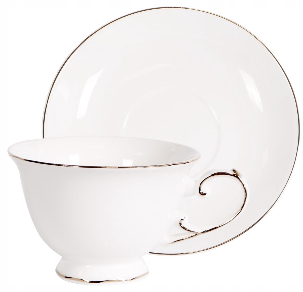 Angelo Porseleinen Kop & Schotel 220ml - Elegant Goud Randje