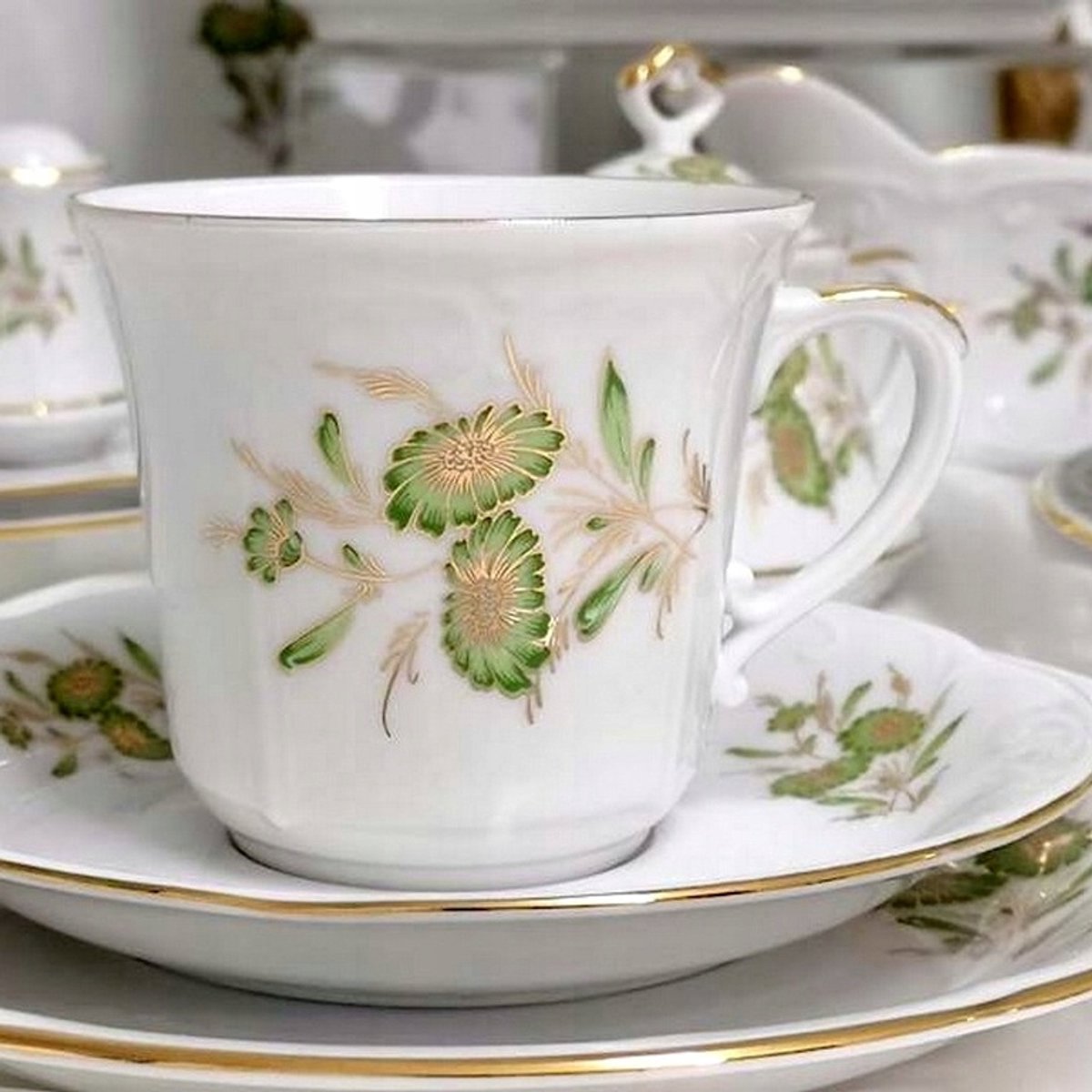Kamelia Koffieservies 1 Persoons - 3 Delig Porselein