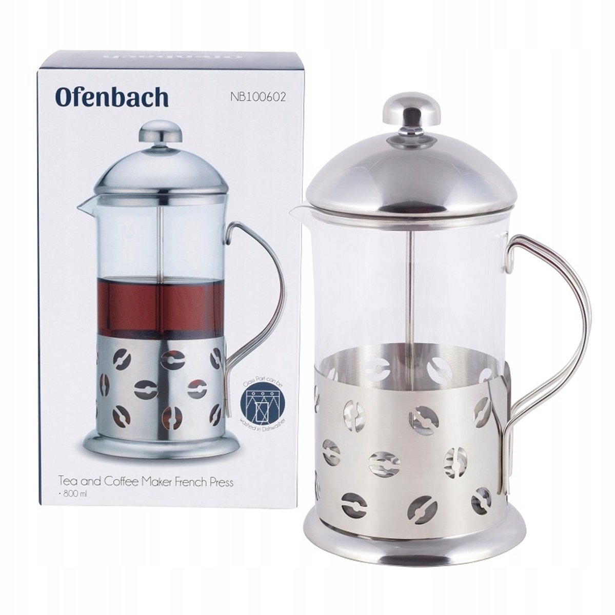 Glazen French Press Zetter - Koffie & Thee - 800ml