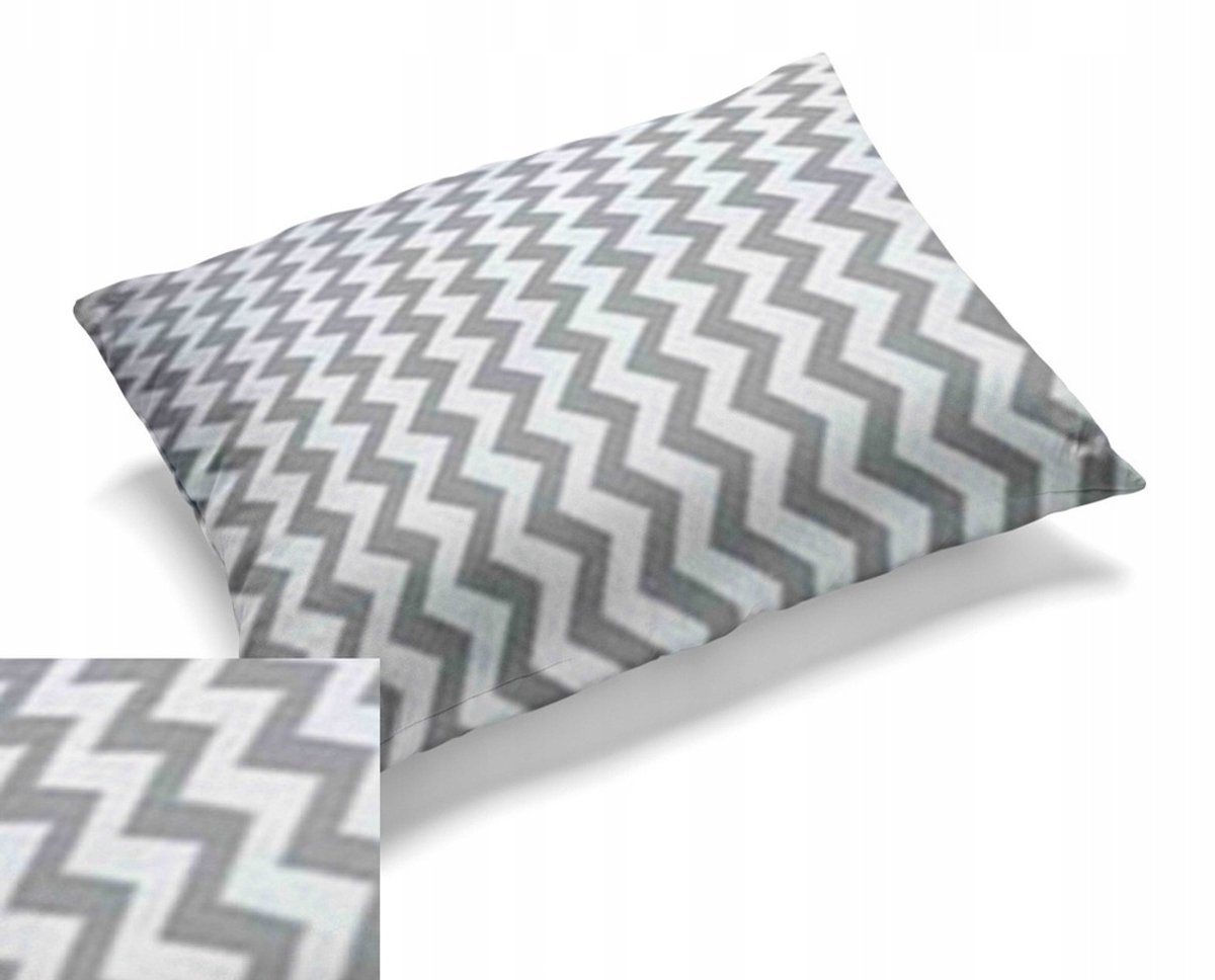 Kussensloop 70x80cm Kora Zigzag Grijs - Katoen