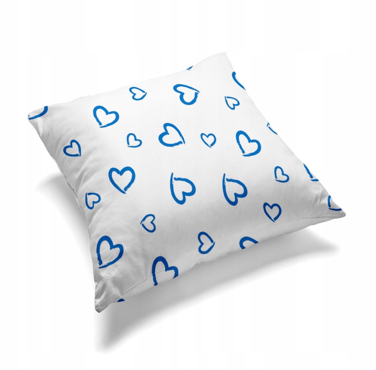 Kussensloop 40x40cm 100% Katoen - Blauwe Hartjes